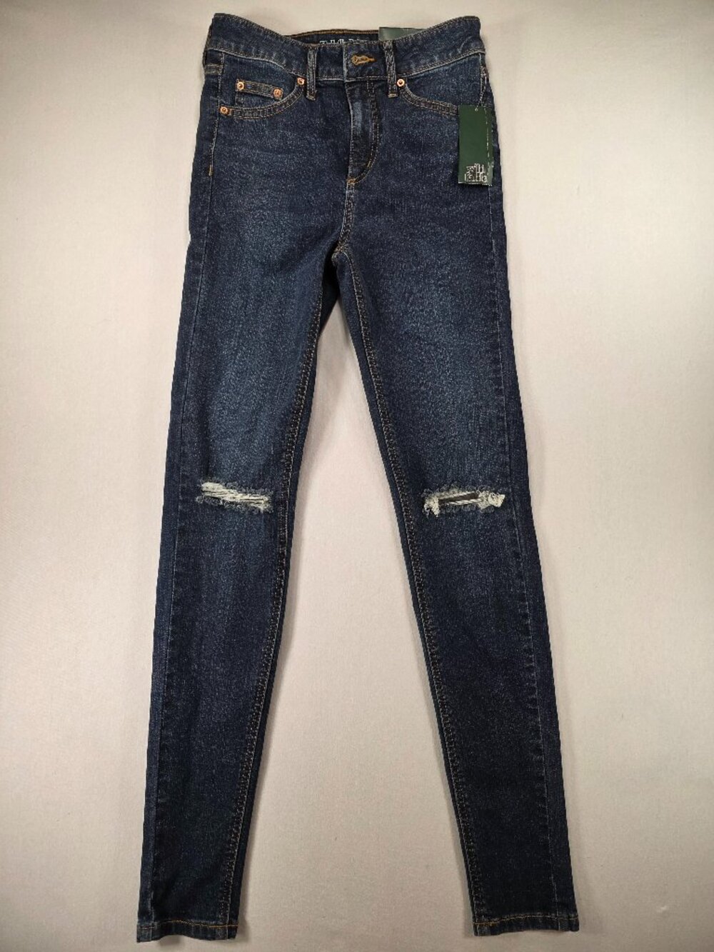 Wild Fable Blue Denim High Rise Skinny Jeans Distressed Women's Size 00 NWT